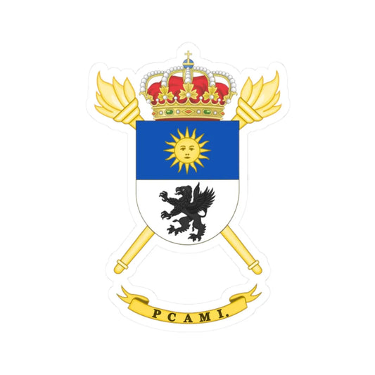 Coat of Arms of the PCAMI (Spain) (Coat of Arms) STICKER Vinyl Kiss-Cut Decal 2 Inch White - The Sticker Space