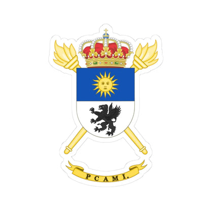 Coat of Arms of the PCAMI (Spain) (Coat of Arms) STICKER Vinyl Kiss-Cut Decal 3 Inch White - The Sticker Space