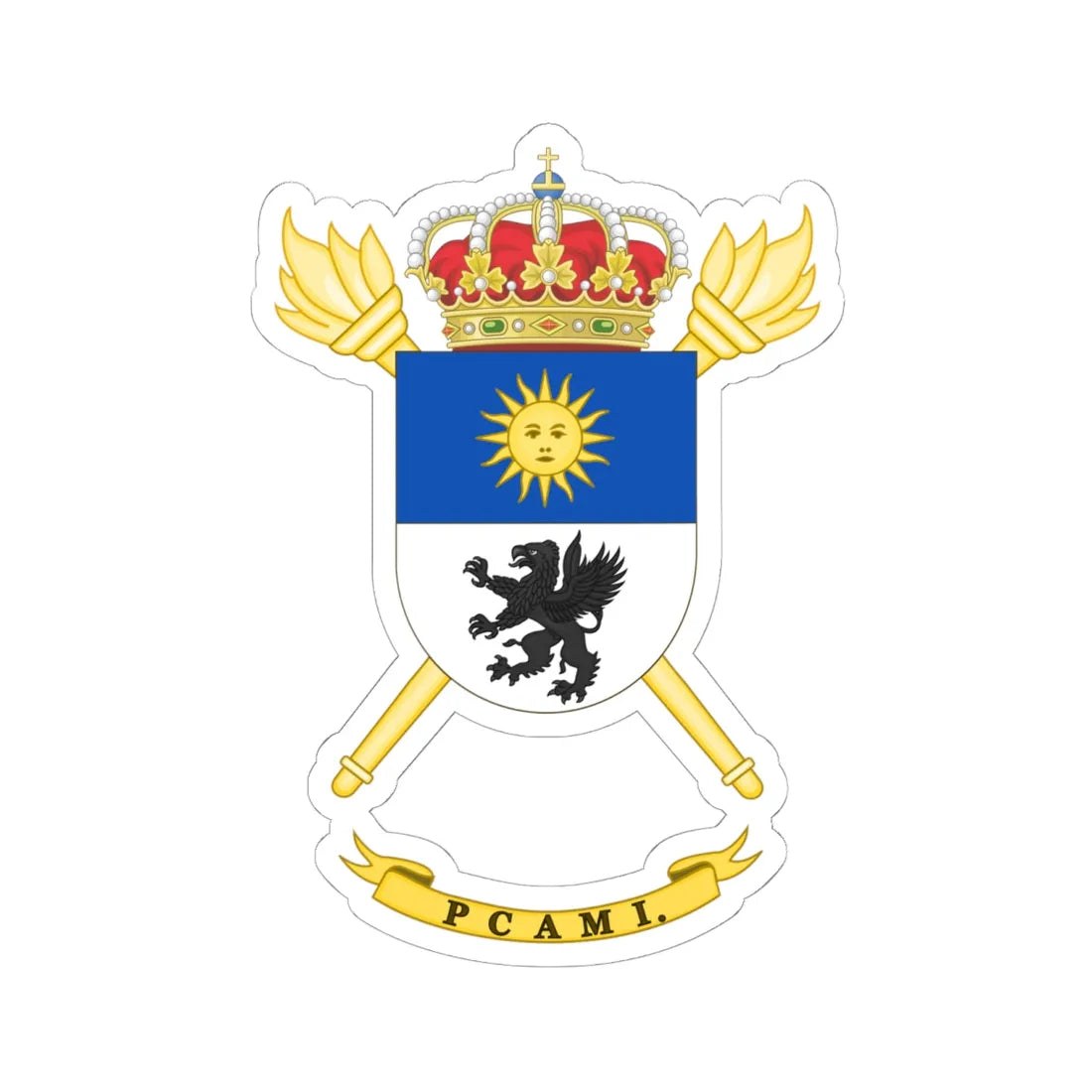 Coat of Arms of the PCAMI (Spain) (Coat of Arms) STICKER Vinyl Kiss-Cut Decal - The Sticker Space