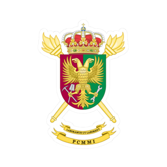 Coat of Arms of the PCMMI (Spain) (Coat of Arms) STICKER Vinyl Kiss-Cut Decal 2 Inch White - The Sticker Space