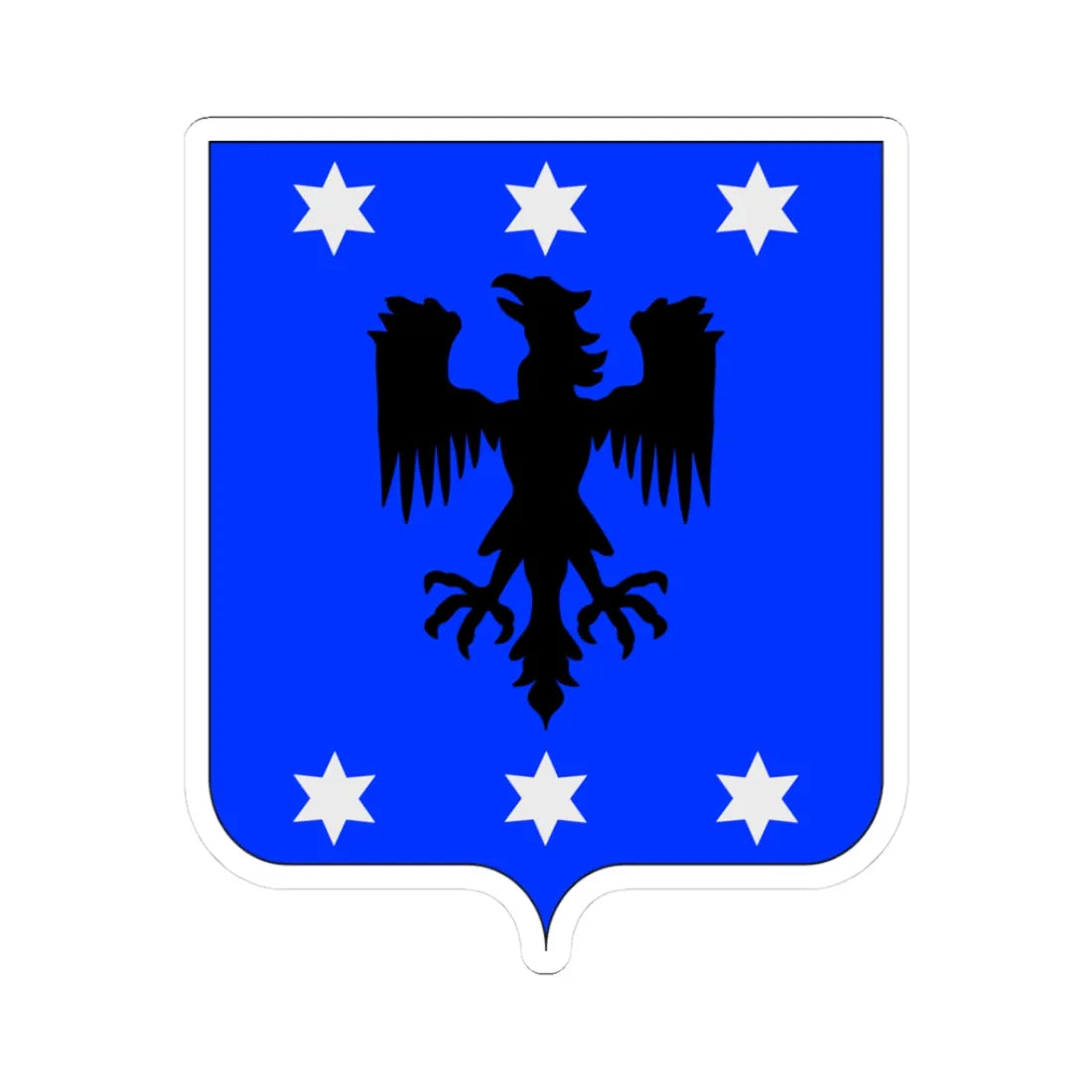 Coat of arms of the Poncarale family (Italy) (Coat of Arms) STICKER Vinyl Kiss-Cut Decal 3 Inch White - The Sticker Space