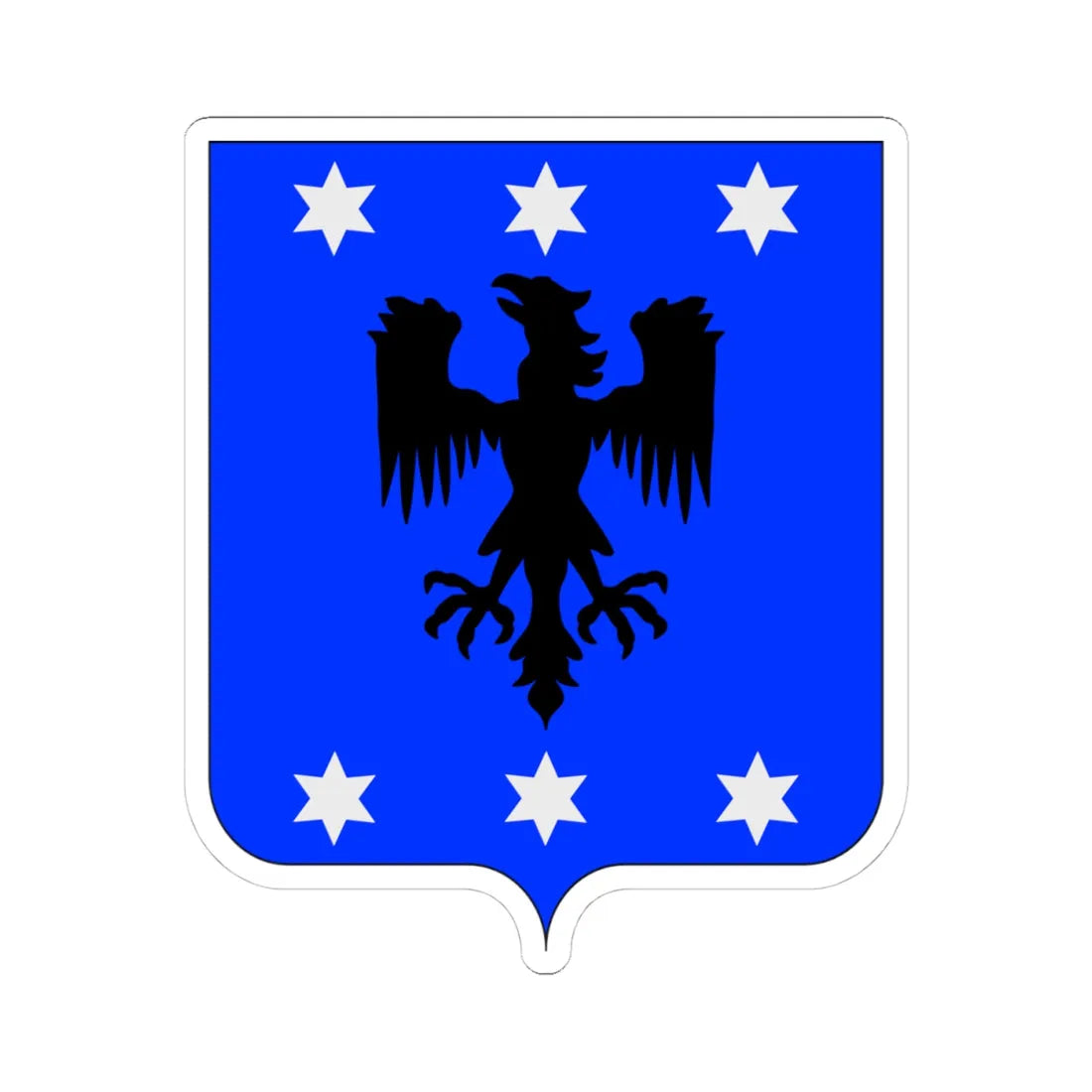 Coat of arms of the Poncarale family (Italy) (Coat of Arms) STICKER Vinyl Kiss-Cut Decal 4 Inch White - The Sticker Space