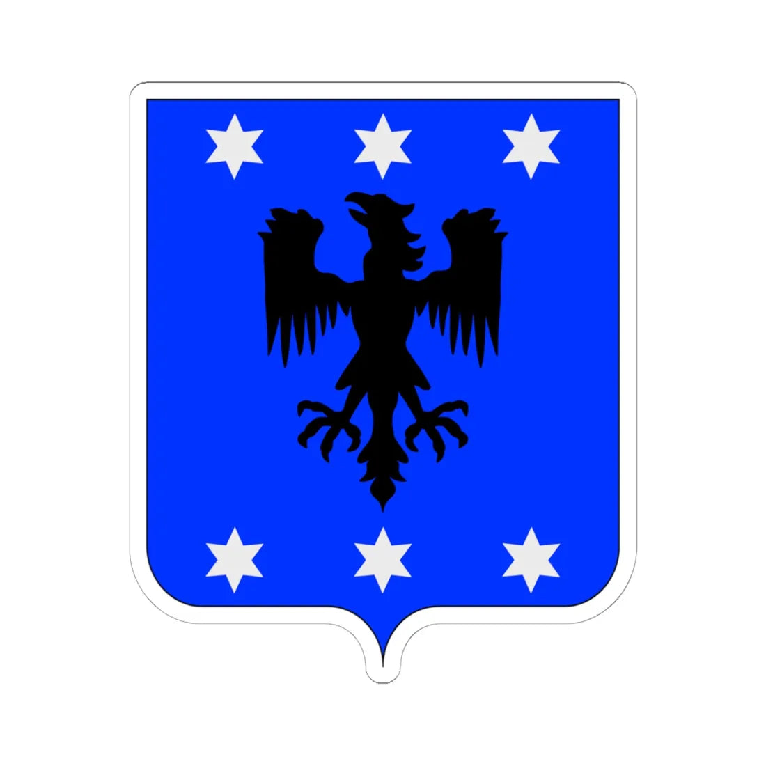 Coat of arms of the Poncarale family (Italy) (Coat of Arms) STICKER Vinyl Kiss-Cut Decal 6 Inch White - The Sticker Space