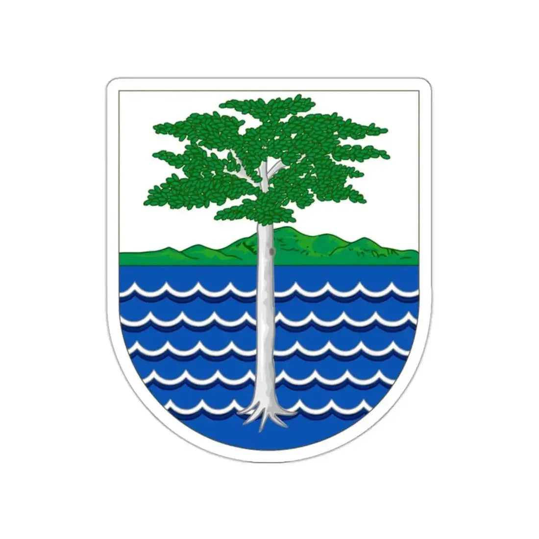 Coat of Arms of the Portuguese and Spanish Guinea STICKER Vinyl Die-Cut Decal - The Sticker Space