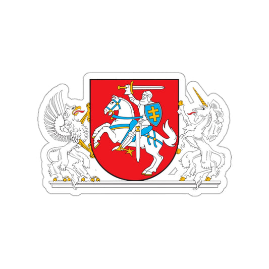 Coat of arms of the President of Lithuania STICKER Vinyl Die-Cut Decal-White-The Sticker Space