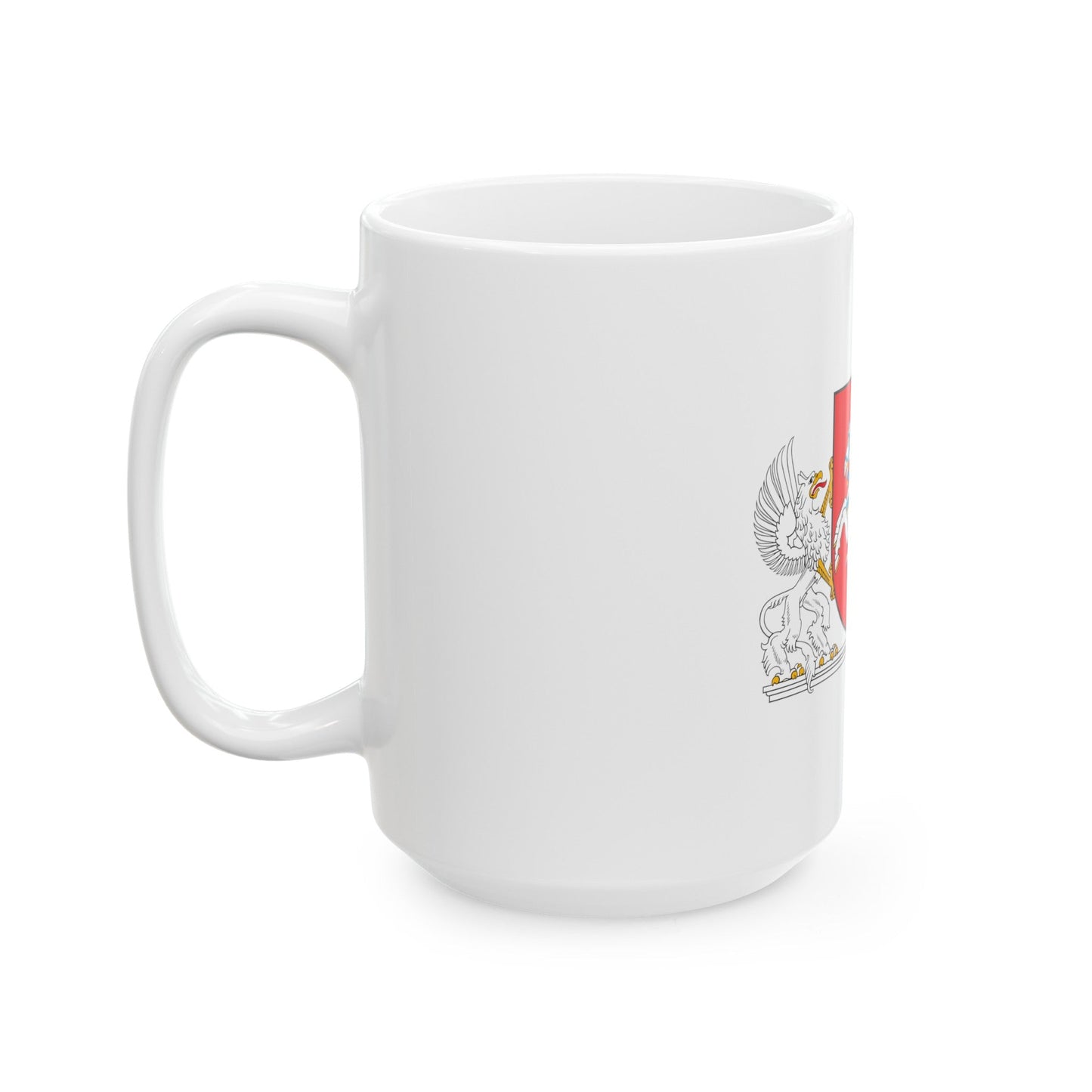 Coat of arms of the President of Lithuania - White Coffee Mug-The Sticker Space