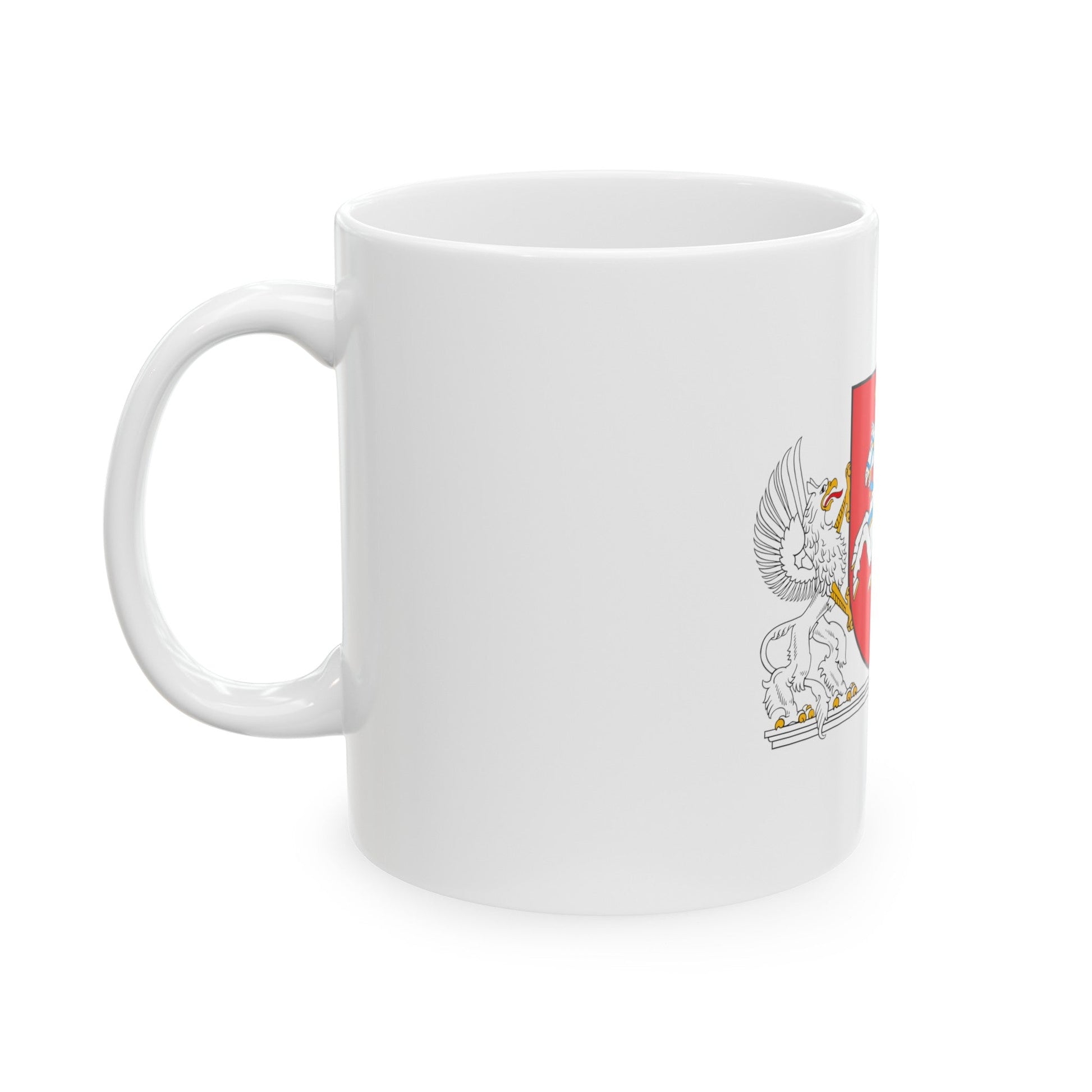 Coat of arms of the President of Lithuania - White Coffee Mug-The Sticker Space