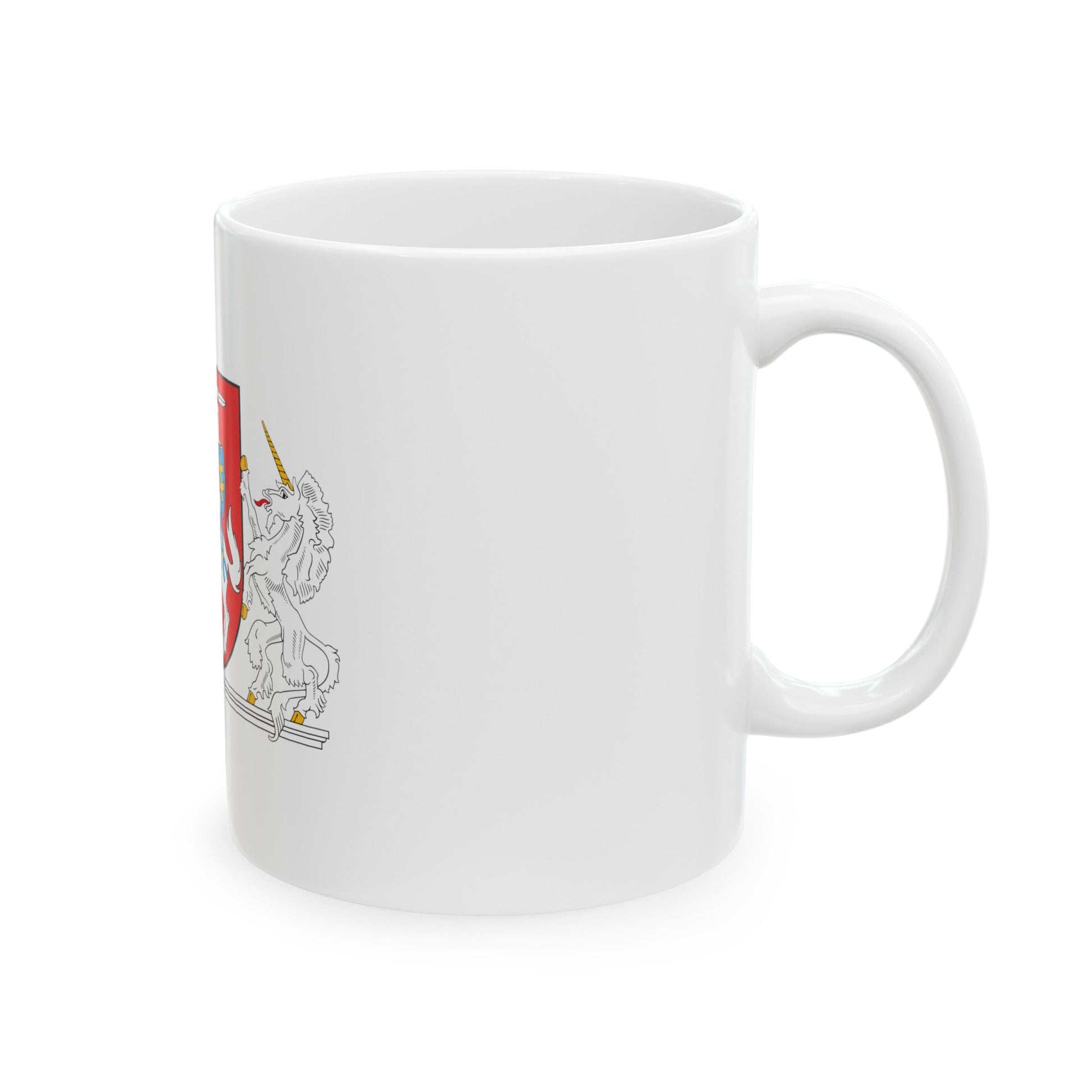 Coat of arms of the President of Lithuania - White Coffee Mug-The Sticker Space