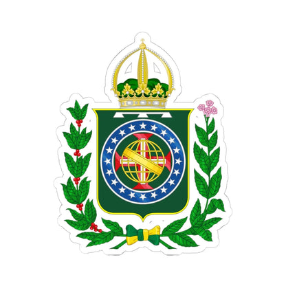 Coat of arms of the Prince Imperial of Brazil (Brazil) (Coat of Arms) STICKER Vinyl Kiss-Cut Decal 6 Inch White - The Sticker Space