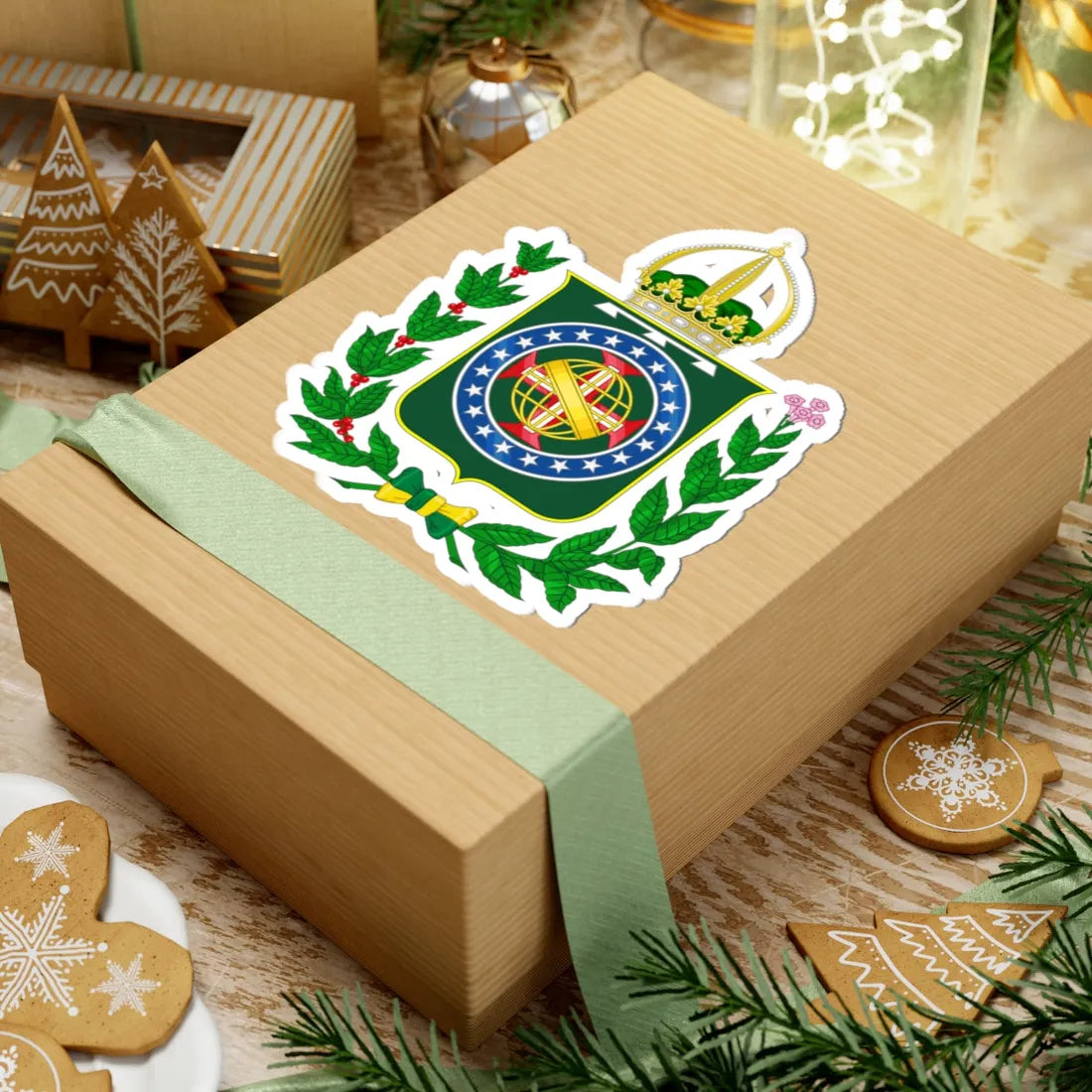 Coat of arms of the Prince Imperial of Brazil (Brazil) (Coat of Arms) STICKER Vinyl Kiss-Cut Decal - The Sticker Space