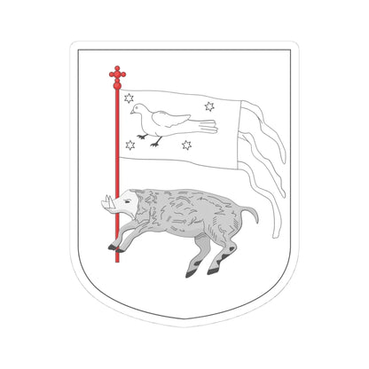 Coat of arms of the Principality of Mingrelia (Georgia) (Coat of Arms) STICKER Vinyl Kiss-Cut Decal 4 Inch White - The Sticker Space