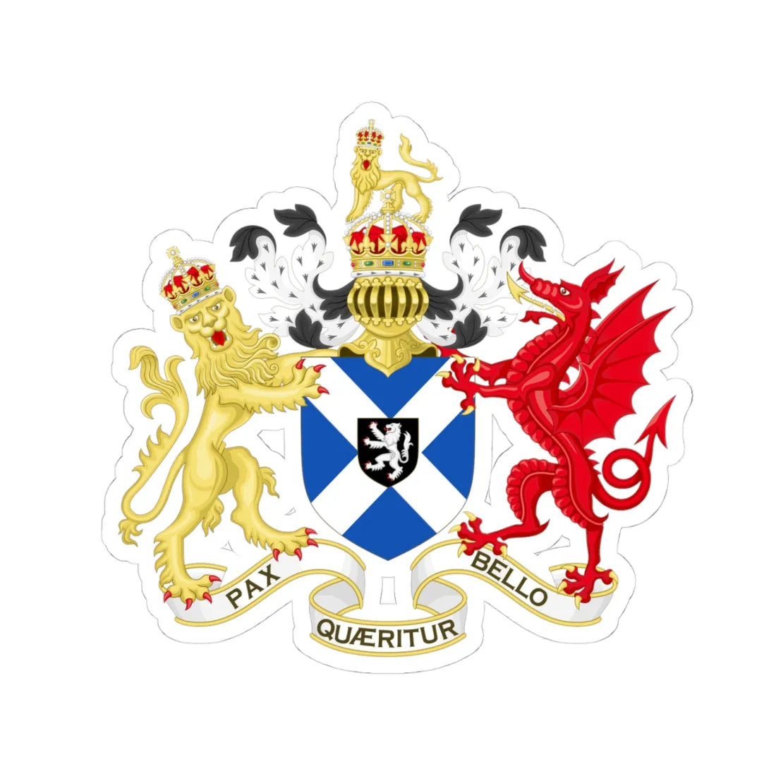 Coat of Arms of the Protectorate in Scotland 1653-1659 (Scotland) (Coat of Arms) STICKER Vinyl Kiss-Cut Decal 4 Inch White - The Sticker Space