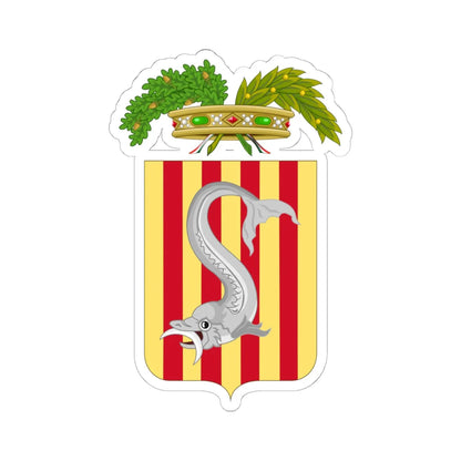 Coat of Arms of the Province of Lecce (Italy) (Coat of Arms) STICKER Vinyl Kiss-Cut Decal 6 Inch White - The Sticker Space