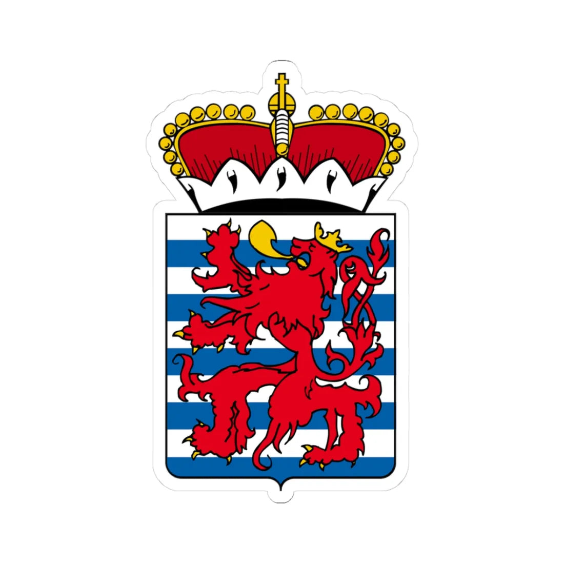 Coat of arms of the Province of Luxembourg (Belgium) (Coat of Arms) STICKER Vinyl Kiss-Cut Decal 3 Inch White - The Sticker Space