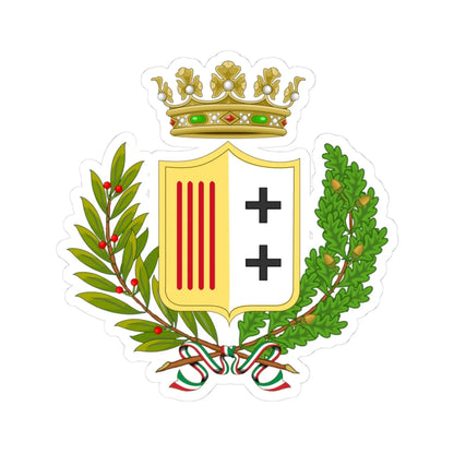 Coat of Arms of the Province of Reggio-Calabria (Italy) (Coat of Arms) STICKER Vinyl Kiss-Cut Decal 3 Inch White - The Sticker Space