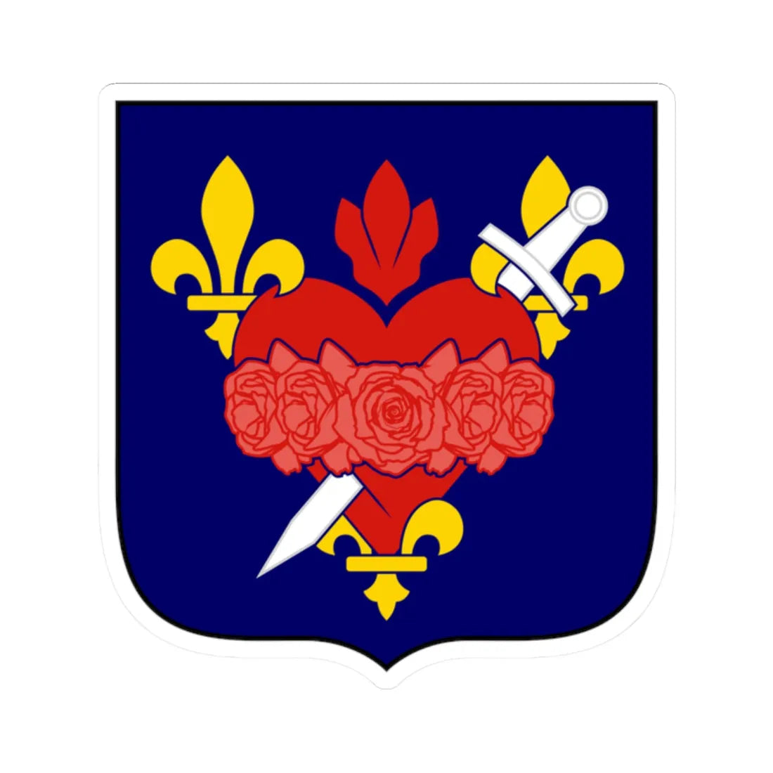 Coat of arms of the Provisional Government of Saskatchewan (Canada) (Coat of Arms) STICKER Vinyl Kiss-Cut Decal 2 Inch White - The Sticker Space