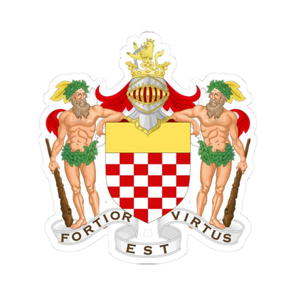 Coat of Arms of the Redivo family (Italy) (Coat of Arms) STICKER Vinyl Kiss-Cut Decal 3 Inch White - The Sticker Space