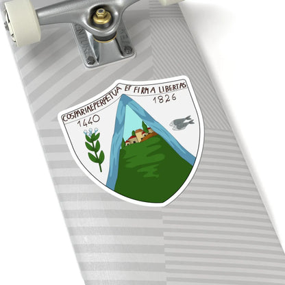 Coat of arms of the Republic of Cospaia (Italy) (Coat of Arms) STICKER Vinyl Kiss-Cut Decal - The Sticker Space