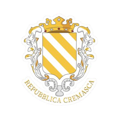 Coat of arms of the Republic of Crema (Italy) (Coat of Arms) STICKER Vinyl Kiss-Cut Decal 2 Inch White - The Sticker Space