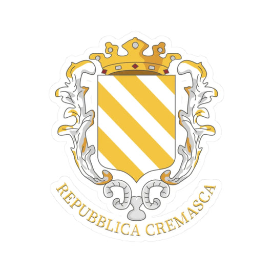 Coat of arms of the Republic of Crema (Italy) (Coat of Arms) STICKER Vinyl Kiss-Cut Decal 2 Inch White - The Sticker Space