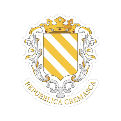 Coat of arms of the Republic of Crema (Italy) (Coat of Arms) STICKER Vinyl Kiss-Cut Decal 4 Inch White - The Sticker Space