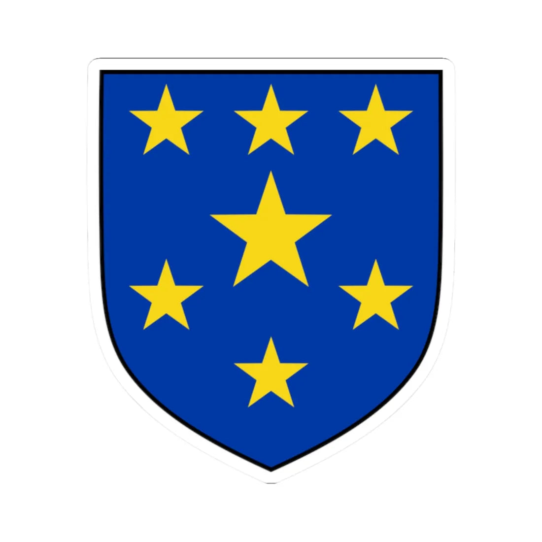 Coat of arms of the Republic of the Congo Léopoldville 1960-1963 (Congo) (Coat of Arms) STICKER Vinyl Kiss-Cut Decal 2 Inch White - The Sticker Space