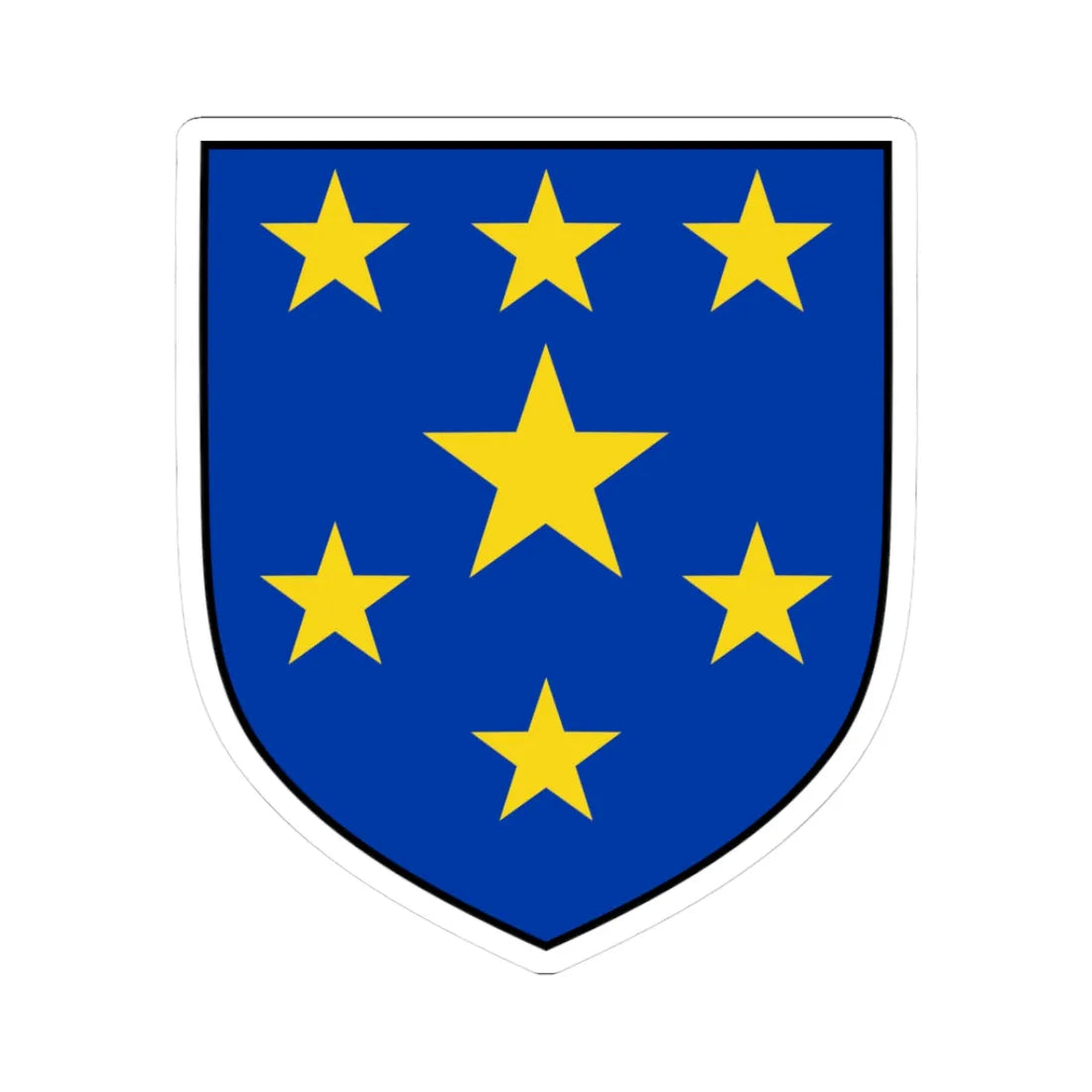 Coat of arms of the Republic of the Congo Léopoldville 1960-1963 (Congo) (Coat of Arms) STICKER Vinyl Kiss-Cut Decal 3 Inch White - The Sticker Space