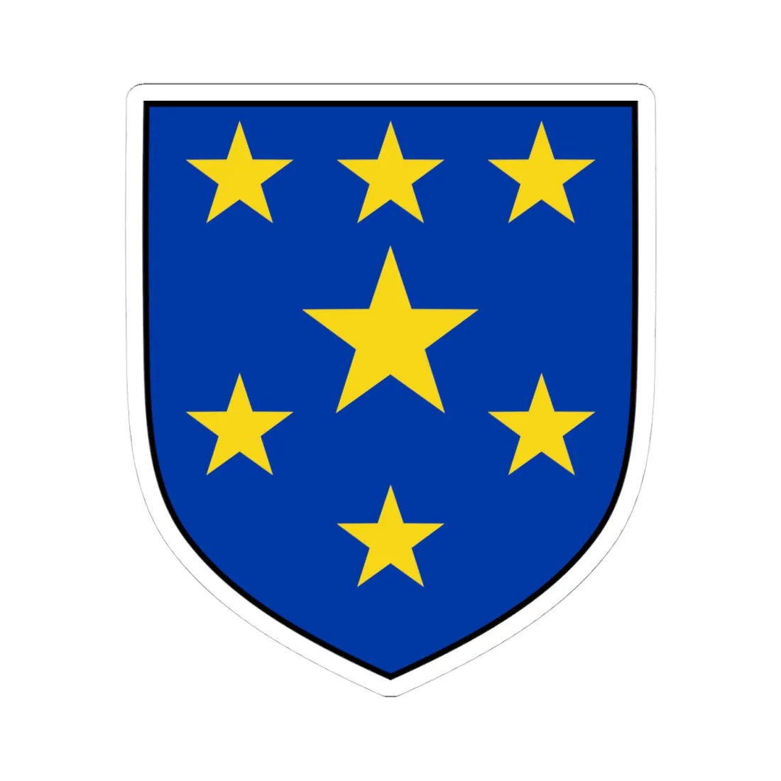 Coat of arms of the Republic of the Congo Léopoldville 1960-1963 (Congo) (Coat of Arms) STICKER Vinyl Kiss-Cut Decal 4 Inch White - The Sticker Space