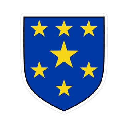 Coat of arms of the Republic of the Congo Léopoldville 1960-1963 (Congo) (Coat of Arms) STICKER Vinyl Kiss-Cut Decal 4 Inch White - The Sticker Space