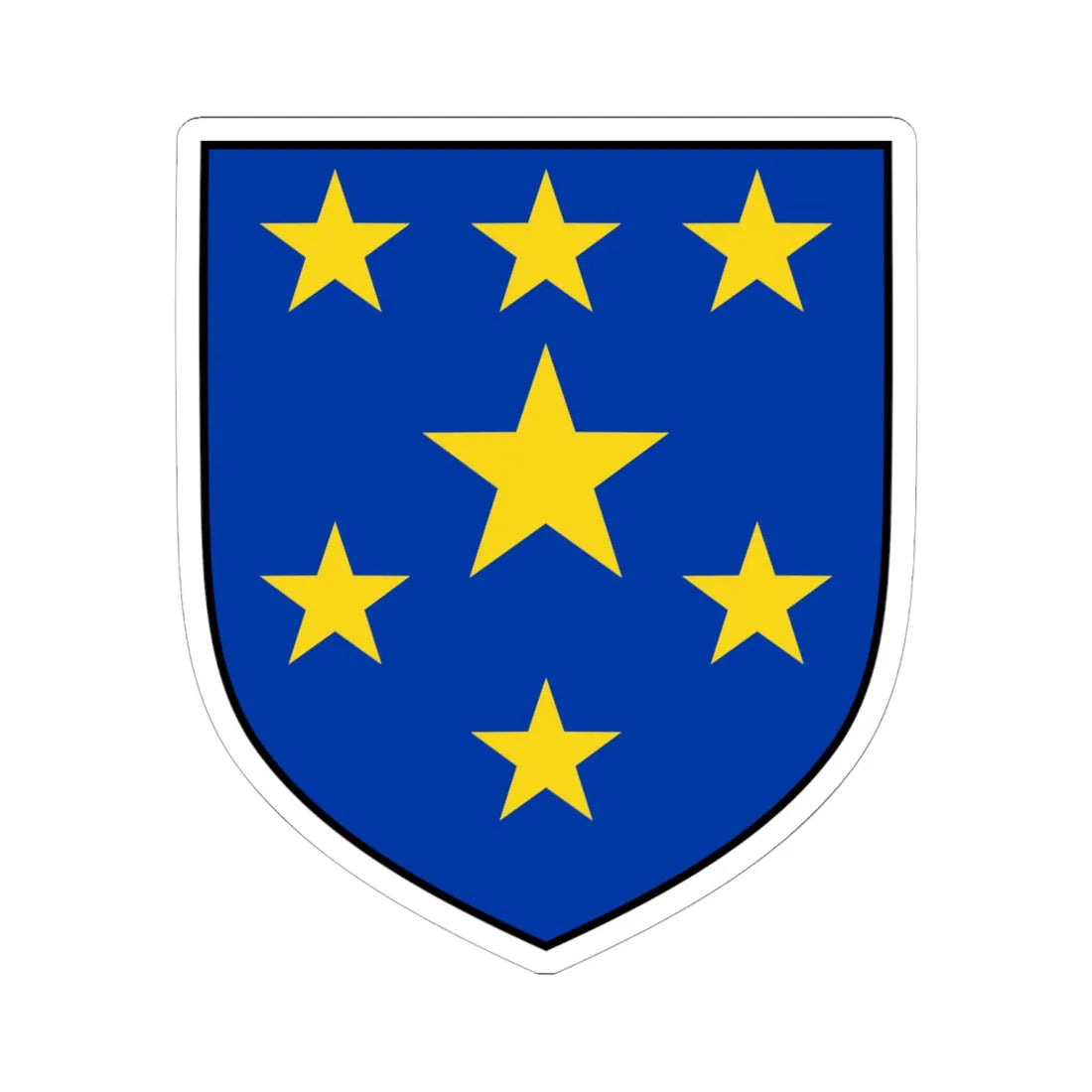 Coat of arms of the Republic of the Congo Léopoldville 1960-1963 (Congo) (Coat of Arms) STICKER Vinyl Kiss-Cut Decal 6 Inch White - The Sticker Space