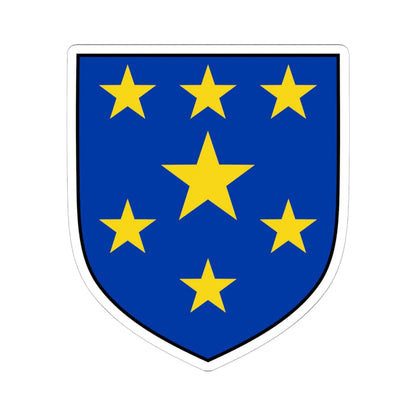 Coat of arms of the Republic of the Congo Léopoldville 1960-1963 (Congo) (Coat of Arms) STICKER Vinyl Kiss-Cut Decal 6 Inch White - The Sticker Space