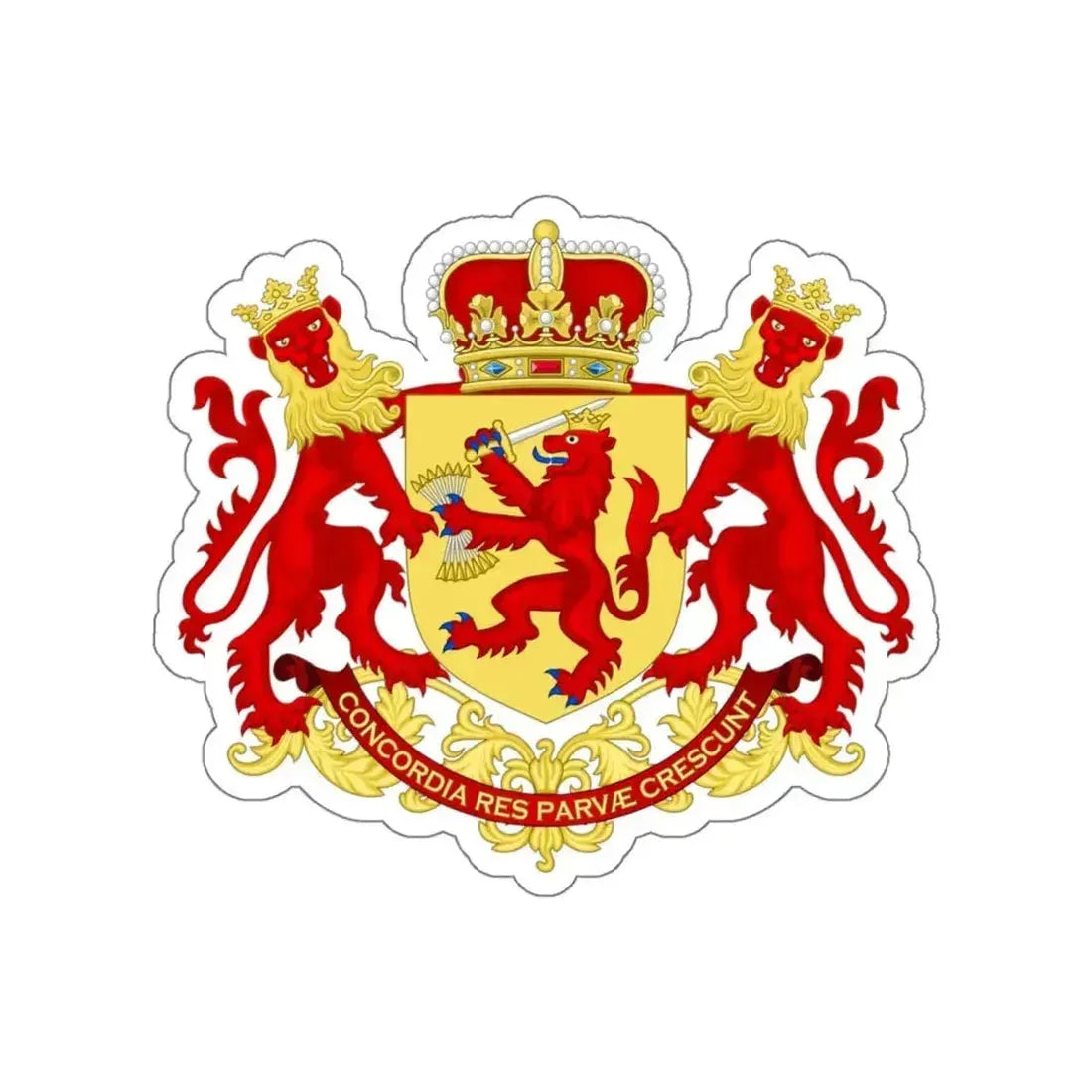 Coat of arms of the republic of the united Netherlands (before 1665) STICKER Vinyl Die-Cut Decal 5 Inch - The Sticker Space