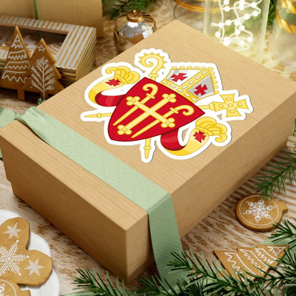 Coat of arms of the Roman Catholic Diocese of Copenhagen (Denmark) (Coat of Arms) STICKER Vinyl Kiss-Cut Decal - The Sticker Space