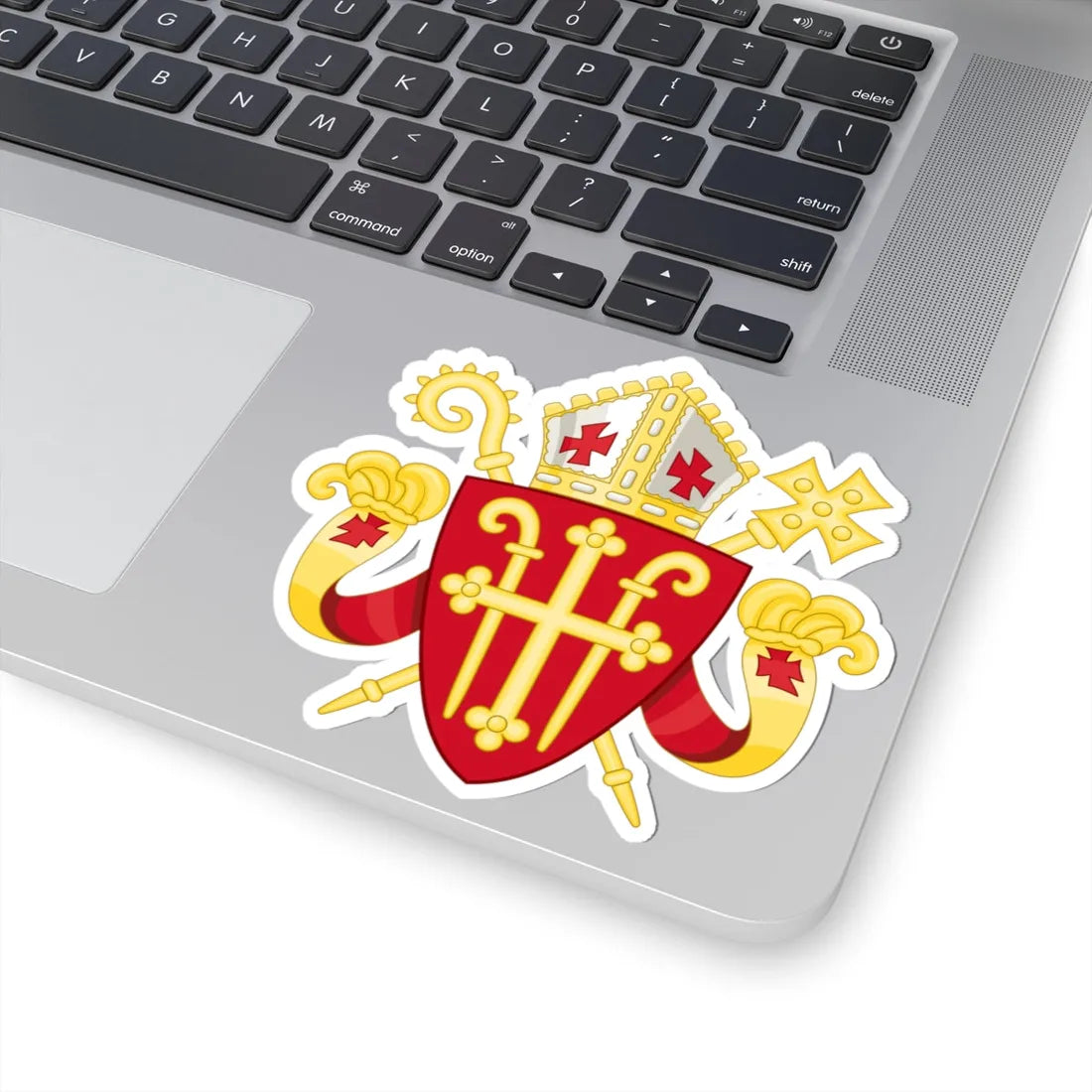 Coat of arms of the Roman Catholic Diocese of Copenhagen (Denmark) (Coat of Arms) STICKER Vinyl Kiss-Cut Decal - The Sticker Space