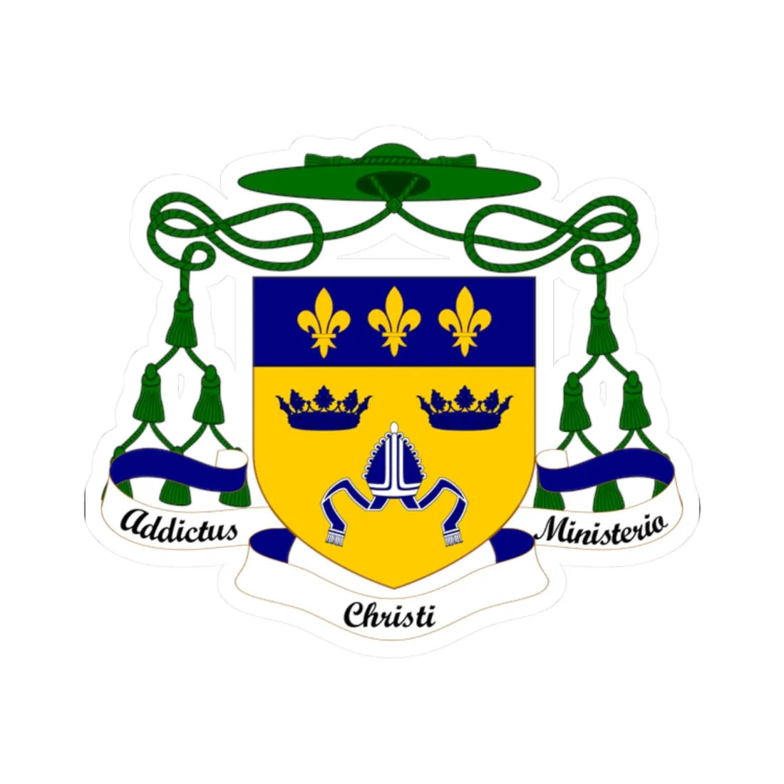 Coat of Arms of the Roman Catholic Diocese of East Anglia (England) (Coat of Arms) STICKER Vinyl Kiss-Cut Decal 2 Inch White - The Sticker Space