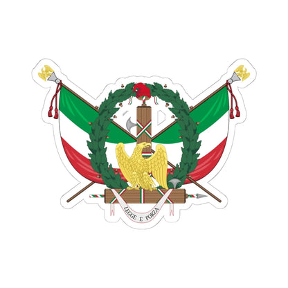 Coat of arms of the Roman Republic 1849 (Italy) (Coat of Arms) STICKER Vinyl Kiss-Cut Decal - The Sticker Space