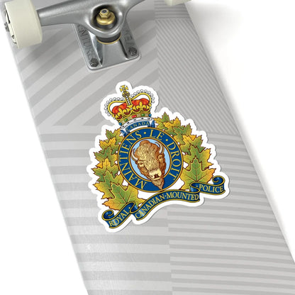 Coat of arms of the Royal Canadian Mounted Police (Canada) (Coat of Arms) STICKER Vinyl Kiss-Cut Decal - The Sticker Space