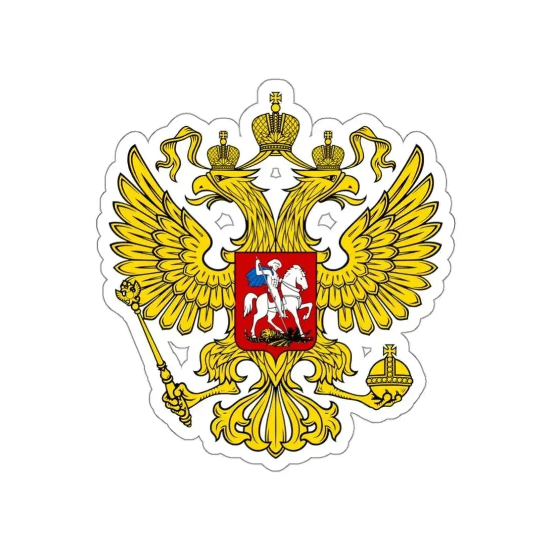 Coat of Arms of the Russian Federation 2 STICKER Vinyl Die-Cut Decal 3 Inch - The Sticker Space
