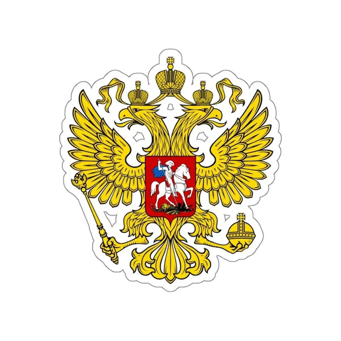 Coat of Arms of the Russian Federation 2 STICKER Vinyl Die-Cut Decal 4 Inch - The Sticker Space