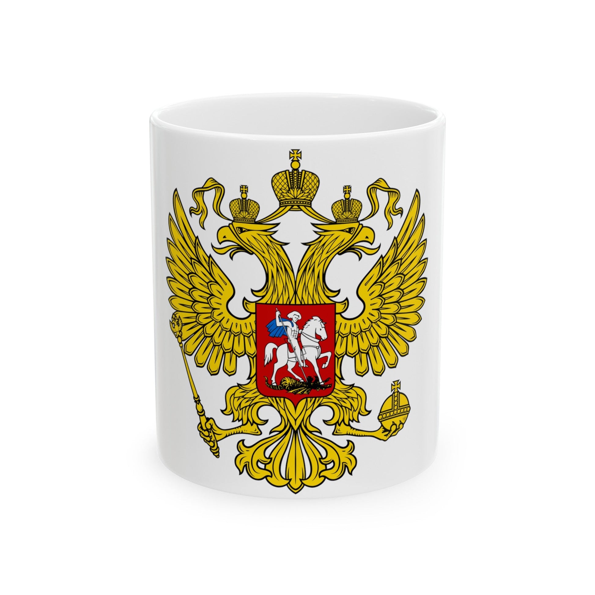 Coat of Arms of the Russian Federation 2 - White Coffee Mug-11oz-The Sticker Space