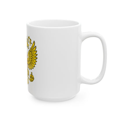 Coat of Arms of the Russian Federation 2 - White Coffee Mug-The Sticker Space