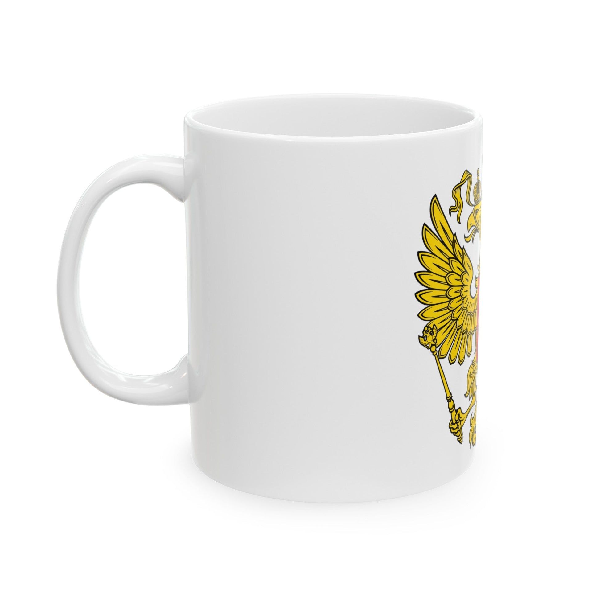 Coat of Arms of the Russian Federation 2 - White Coffee Mug-The Sticker Space