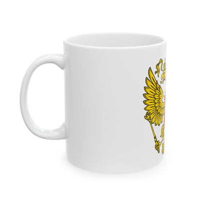 Coat of Arms of the Russian Federation 2 - White Coffee Mug-The Sticker Space