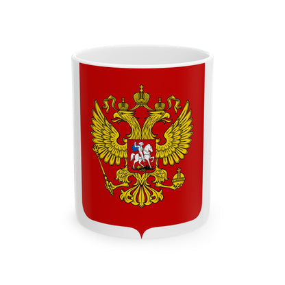 Coat of Arms of the Russian Federation - White Coffee Mug-11oz-The Sticker Space