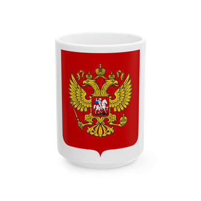 Coat of Arms of the Russian Federation - White Coffee Mug-15oz-The Sticker Space