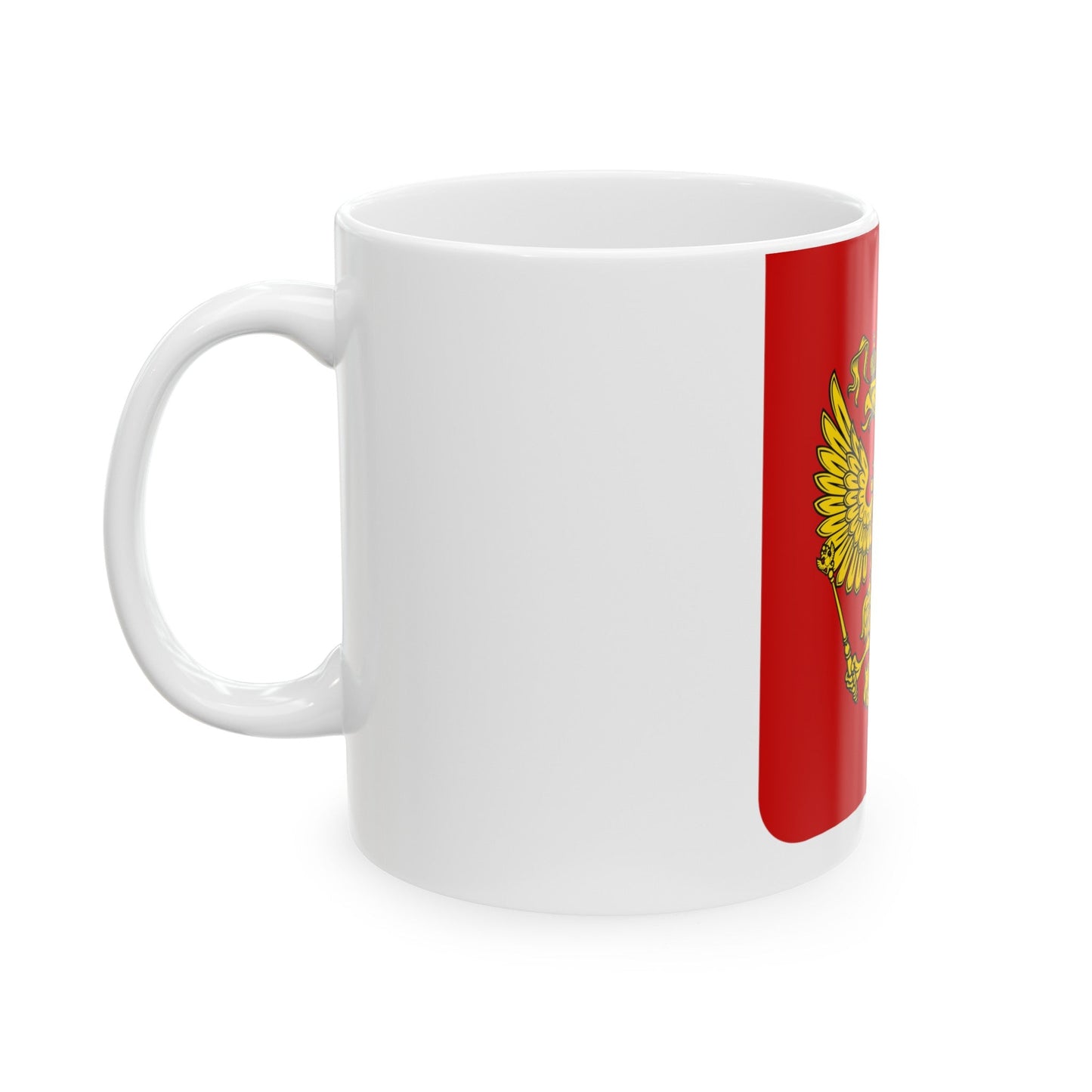 Coat of Arms of the Russian Federation - White Coffee Mug-The Sticker Space