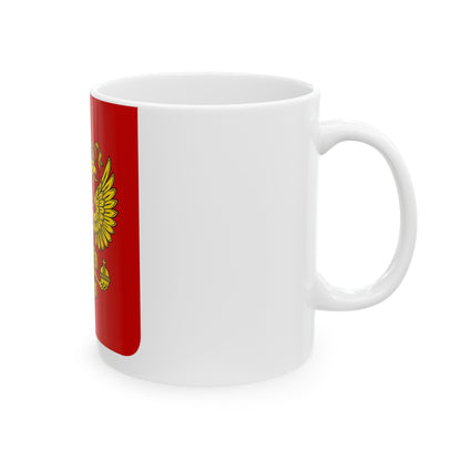 Coat of Arms of the Russian Federation - White Coffee Mug-The Sticker Space