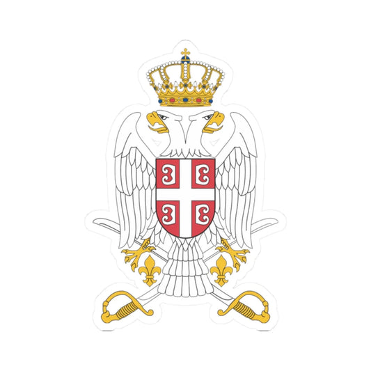 Coat of arms of the SAF (Serbia) (Coat of Arms) STICKER Vinyl Kiss-Cut Decal 2 Inch White - The Sticker Space