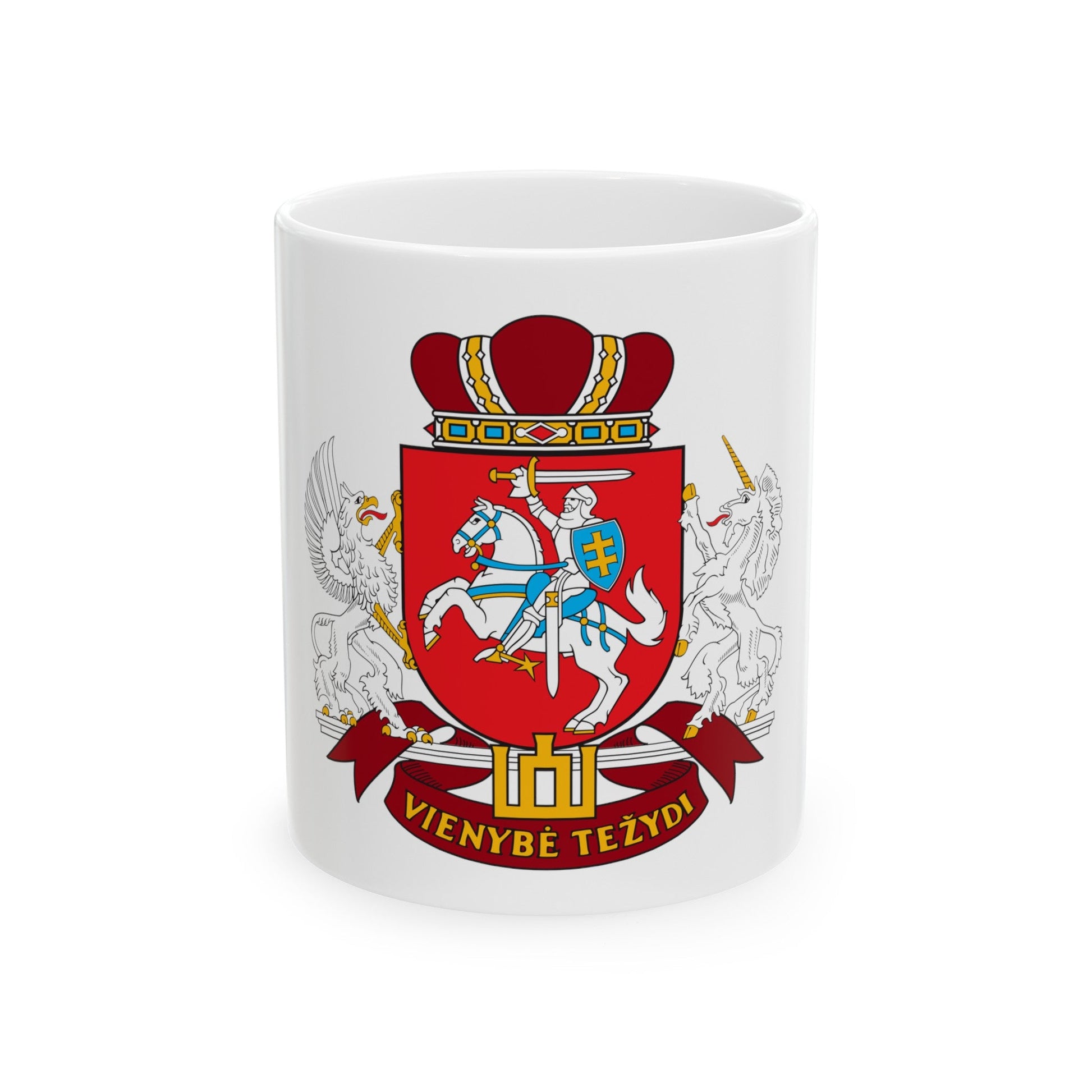 Coat of arms of the Seimas of Lithuania - White Coffee Mug-11oz-The Sticker Space