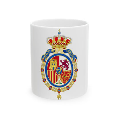 Coat of Arms of the Senate of Spain - White Coffee Mug-11oz-The Sticker Space